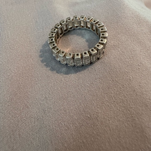 Silpada Silver Emerald-Cut Diamond Ring - Picture 2 of 3